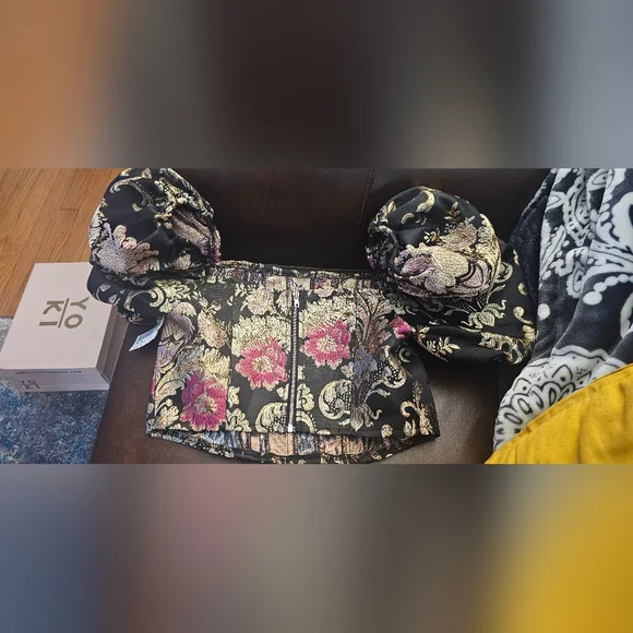 Floral Crop Corset - Picture 2 of 5